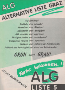 Titelblatt des ALG-Kurzprogramms.