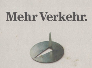 "Mehr Verkehr", Folder aus dem Jahr 1990 (Grünes Archiv)