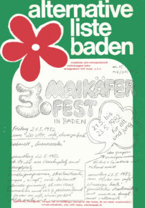 Einladung zum Maikäferfest in Baden (Grünes Archiv)
