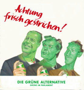 Franz Vranitzky (SPÖ), Josef Riegler (ÖVP), Jörg Haider (FPÖ) - frisch gestrichen.