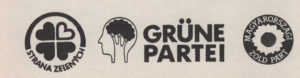 Logos europäischer Grünparteien.